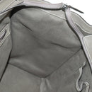 CELINE Luggage Mini Shopper Hand Bag Leather Gray Silver Auth am11602V-21