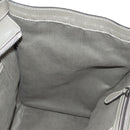 CELINE Luggage Mini Shopper Hand Bag Leather Gray Silver Auth am11602V-22