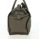 CELINE Luggage Mini Shopper Hand Bag Leather Gray Silver Auth am11602V-3