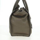 CELINE Luggage Mini Shopper Hand Bag Leather Gray Silver Auth am11602V-4