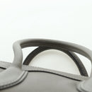 CELINE Luggage Mini Shopper Hand Bag Leather Gray Silver Auth am11602V-8