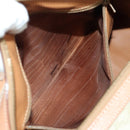 CELINE Macadam Canvas Mini Boston Bag PVC Beige Gold Auth am11604V-24