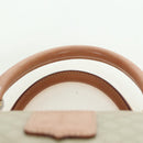 CELINE Macadam Canvas Mini Boston Bag PVC Beige Gold Auth am11604V-14