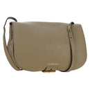 BURBERRY Shoulder Bag Leather Beige Gold Auth am11605V-1