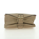 BURBERRY Shoulder Bag Leather Beige Gold Auth am11605V-10