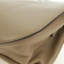 BURBERRY Shoulder Bag Leather Beige Gold Auth am11605V-12