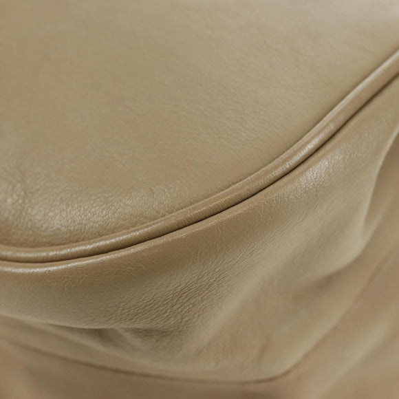 BURBERRY Shoulder Bag Leather Beige Gold Auth am11605V