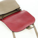 BURBERRY Shoulder Bag Leather Beige Gold Auth am11605V-17