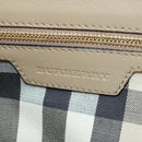 BURBERRY Shoulder Bag Leather Beige Gold Auth am11605V-18