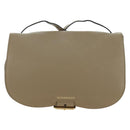 BURBERRY Shoulder Bag Leather Beige Gold Auth am11605V-2