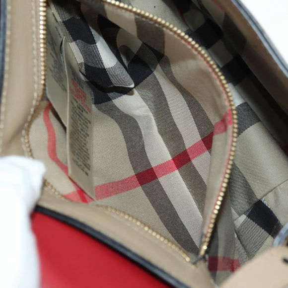 BURBERRY Shoulder Bag Leather Beige Gold Auth am11605V