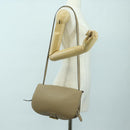 BURBERRY Shoulder Bag Leather Beige Gold Auth am11605V-25