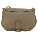 BURBERRY Shoulder Bag Leather Beige Gold Auth am11605V-3