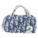 Christian Dior Trotter Canvas No.2 Hand Bag pile Blue Auth am11606A-2
