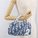 Christian Dior Trotter Canvas No.2 Hand Bag pile Blue Auth am11606A-21