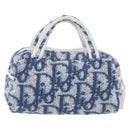 Christian Dior Trotter Canvas No.2 Hand Bag pile Blue Auth am11606A-3