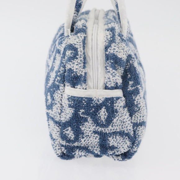 Christian Dior Trotter Canvas No.2 Hand Bag pile Blue Auth am11606A