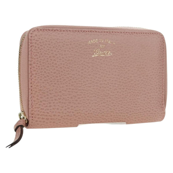 GUCCI Swing Wallet Leather Pink 354497 Auth am11608V