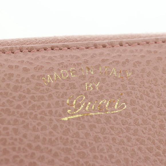 GUCCI Swing Wallet Leather Pink 354497 Auth am11608V