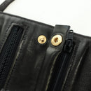 CHANEL Bicolore Jewelry Case Satin Black Gold CC Auth am11609V-23