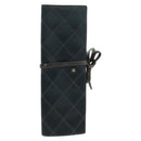 CHANEL Bicolore Jewelry Case Satin Black Gold CC Auth am11609V-1