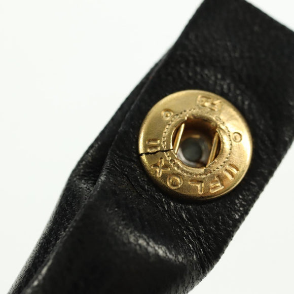 CHANEL Bicolore Jewelry Case Satin Black Gold CC Auth am11609V
