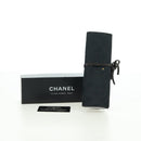CHANEL Bicolore Jewelry Case Satin Black Gold CC Auth am11609V-12