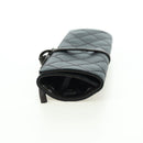 CHANEL Bicolore Jewelry Case Satin Black Gold CC Auth am11609V-5