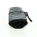 CHANEL Bicolore Jewelry Case Satin Black Gold CC Auth am11609V-6
