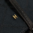 CHANEL Bicolore Jewelry Case Satin Black Gold CC Auth am11609V-14
