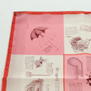 HERMES Carre 45 Scarf ""CATALOGUE D'OBJETS"" Silk Orange Auth am11610M-2
