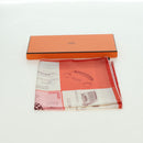 HERMES Carre 45 Scarf ""CATALOGUE D'OBJETS"" Silk Orange Auth am11610M-9