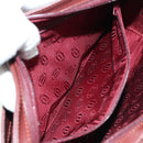 CARTIER Must Line Clutch Bag Leather Bordeaux Gold Auth am11612V-19
