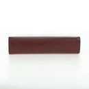CARTIER Must Line Clutch Bag Leather Bordeaux Gold Auth am11612V-7