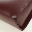 CARTIER Must Line Clutch Bag Leather Bordeaux Gold Auth am11612V-9
