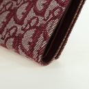 Christian Dior Trotter Canvas Trifold Wallet Pink Silver Pink Auth am11614V-17