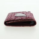 Christian Dior Trotter Canvas Trifold Wallet Pink Silver Pink Auth am11614V-3