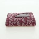 Christian Dior Trotter Canvas Trifold Wallet Pink Silver Pink Auth am11614V-5