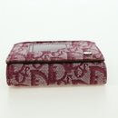 Christian Dior Trotter Canvas Trifold Wallet Pink Silver Pink Auth am11614V-6