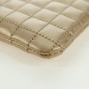 CELINE C Charm Coin Purse Leather Gold Auth am11616V-10