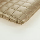 CELINE C Charm Coin Purse Leather Gold Auth am11616V-11