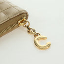 CELINE C Charm Coin Purse Leather Gold Auth am11616V-12