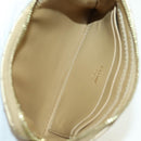 CELINE C Charm Coin Purse Leather Gold Auth am11616V-14