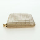 CELINE C Charm Coin Purse Leather Gold Auth am11616V-4