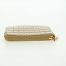 CELINE C Charm Coin Purse Leather Gold Auth am11616V-6