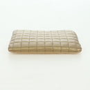 CELINE C Charm Coin Purse Leather Gold Auth am11616V-7