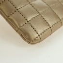 CELINE C Charm Coin Purse Leather Gold Auth am11616V-8