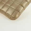 CELINE C Charm Coin Purse Leather Gold Auth am11616V-9