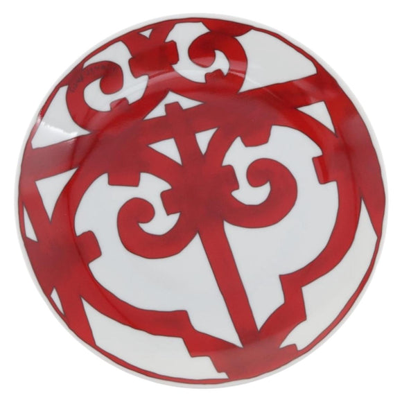HERMES Guadalquivir Plate Pottery Red Auth am11618