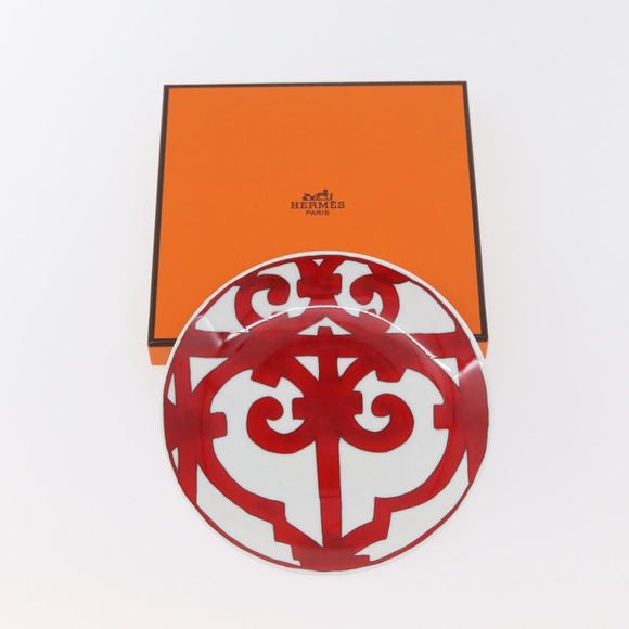 HERMES Guadalquivir Plate Pottery Red Auth am11618